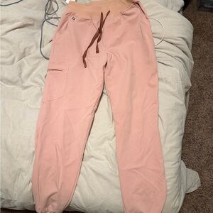 Figs Dusty Rose Jogger Scrub Pants